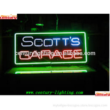 scott's garage neon sign